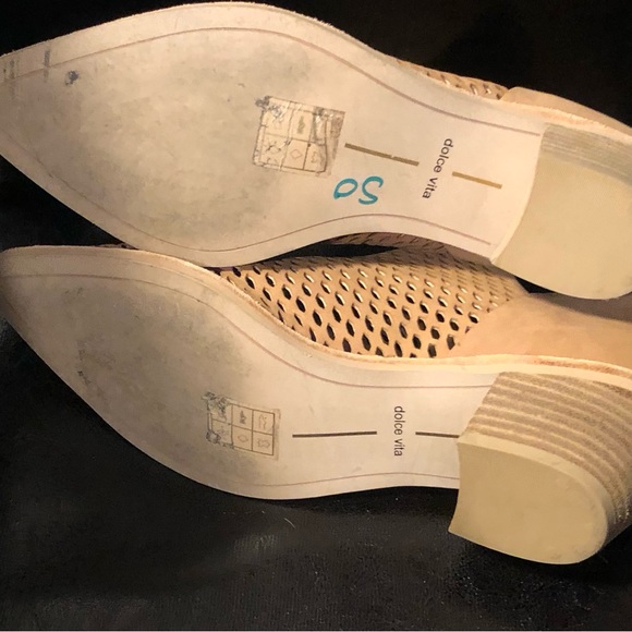 Dolce Vita Tauris Tan Leather Perforated Boots Size 7.5 - Picture 8 of 12